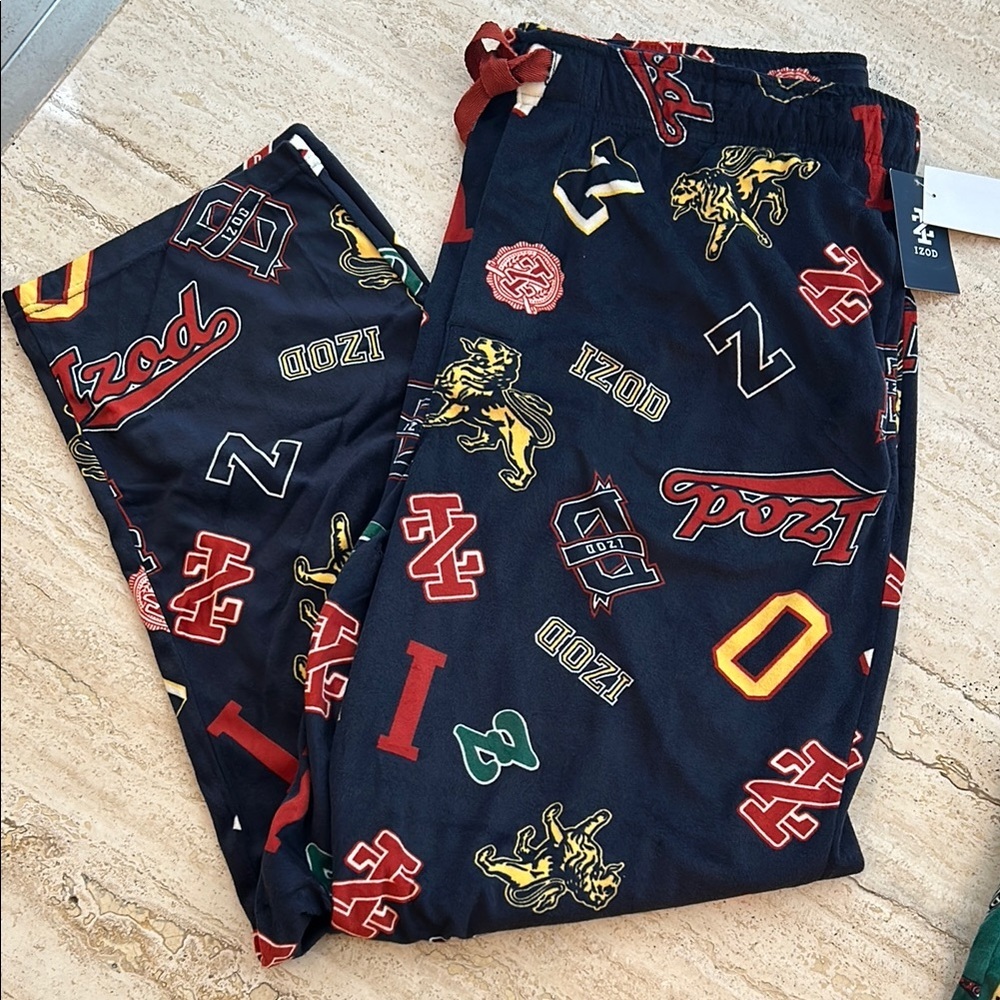 🆕 NWT Izod Graphic Lounge Pants super soft size XL